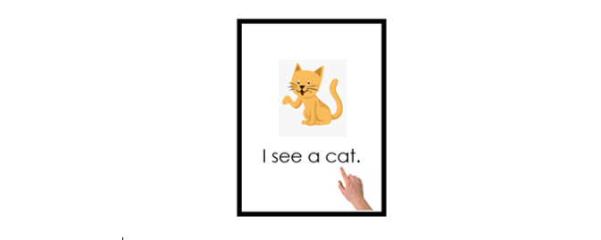 Hands-on reading strategy visual for young readers