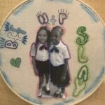 Scholar embroidery story quilt celebrating friendship